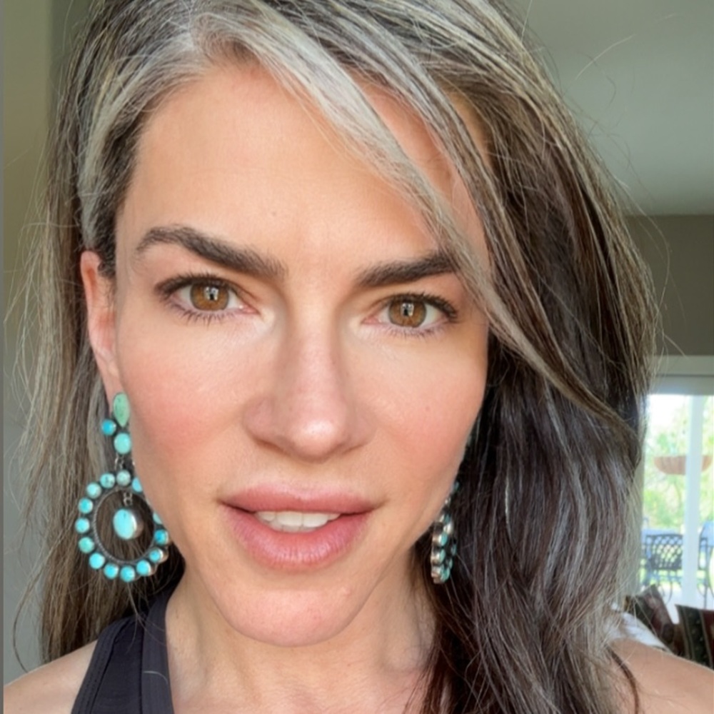 Kingman Turquoise Earrings - Picture 2 of 5
